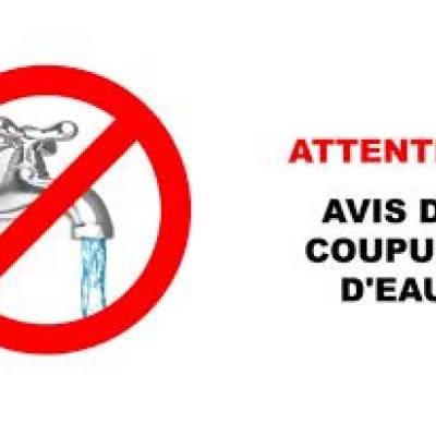 Avis de coupure d'eau potable
