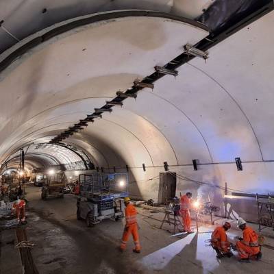Tunnel du Mont-Blanc en travaux - Montaggiovolta